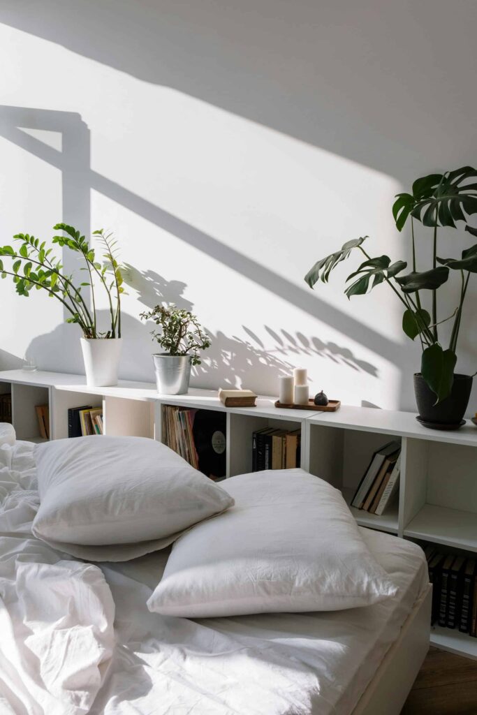 Bild von einem Bett